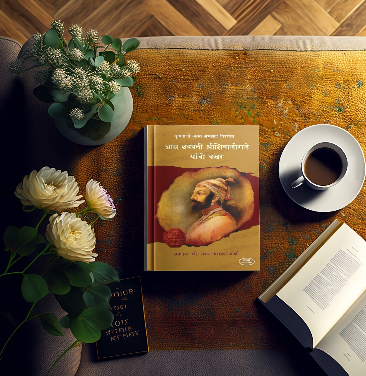 Aadya Chhatrapati Shree Shivajiraje Yaanchi Bakhar by Sabhasad — Marathi book cover
